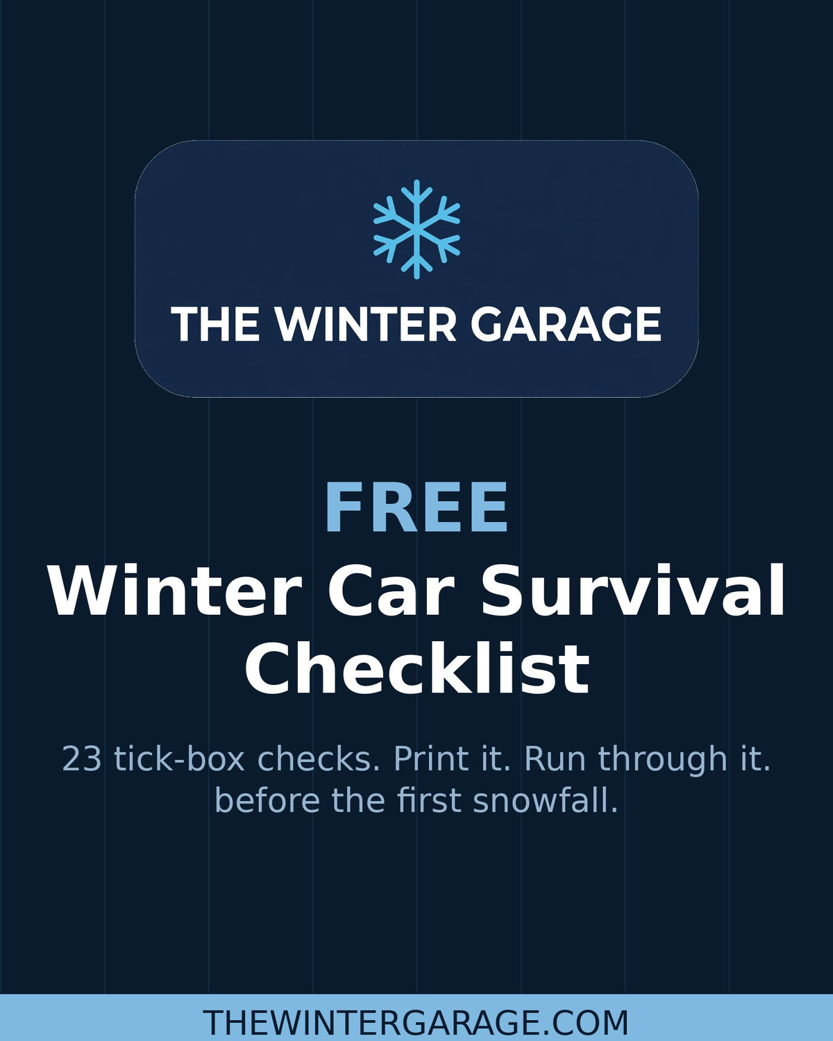 Free Winter Car Survival Checklist cover